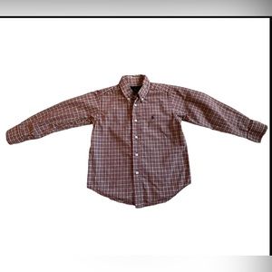Boys long sleeve plaid button up
